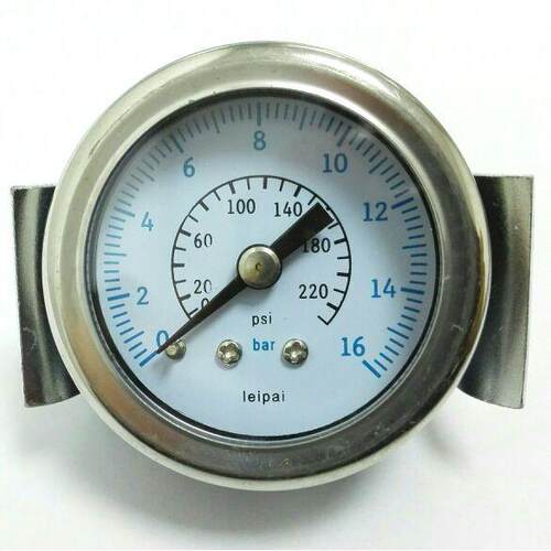 41mm 背后带固定支架轴向压力表 Y-40-Z 0-16bar 220psi 16公斤
