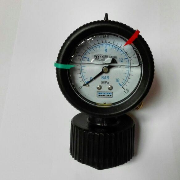 HFDY 塑料压力表 全塑耐振隔膜压力表 内牙隔膜防震压力表 1.6mpa