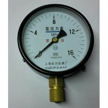 yo-60 直径60mm 氧气压力表 氧压力表 禁油 25mpa 螺纹M14x1.5