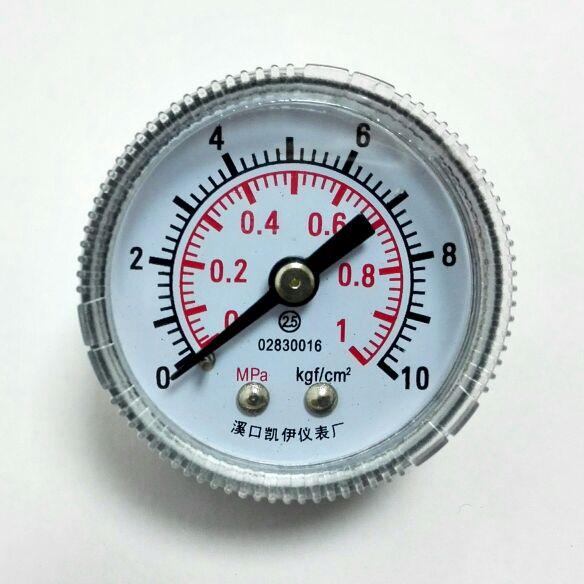 压力表 直径40-41mm 压力0～1mpa 10kgf/cm² 螺纹PT1/8 背接口