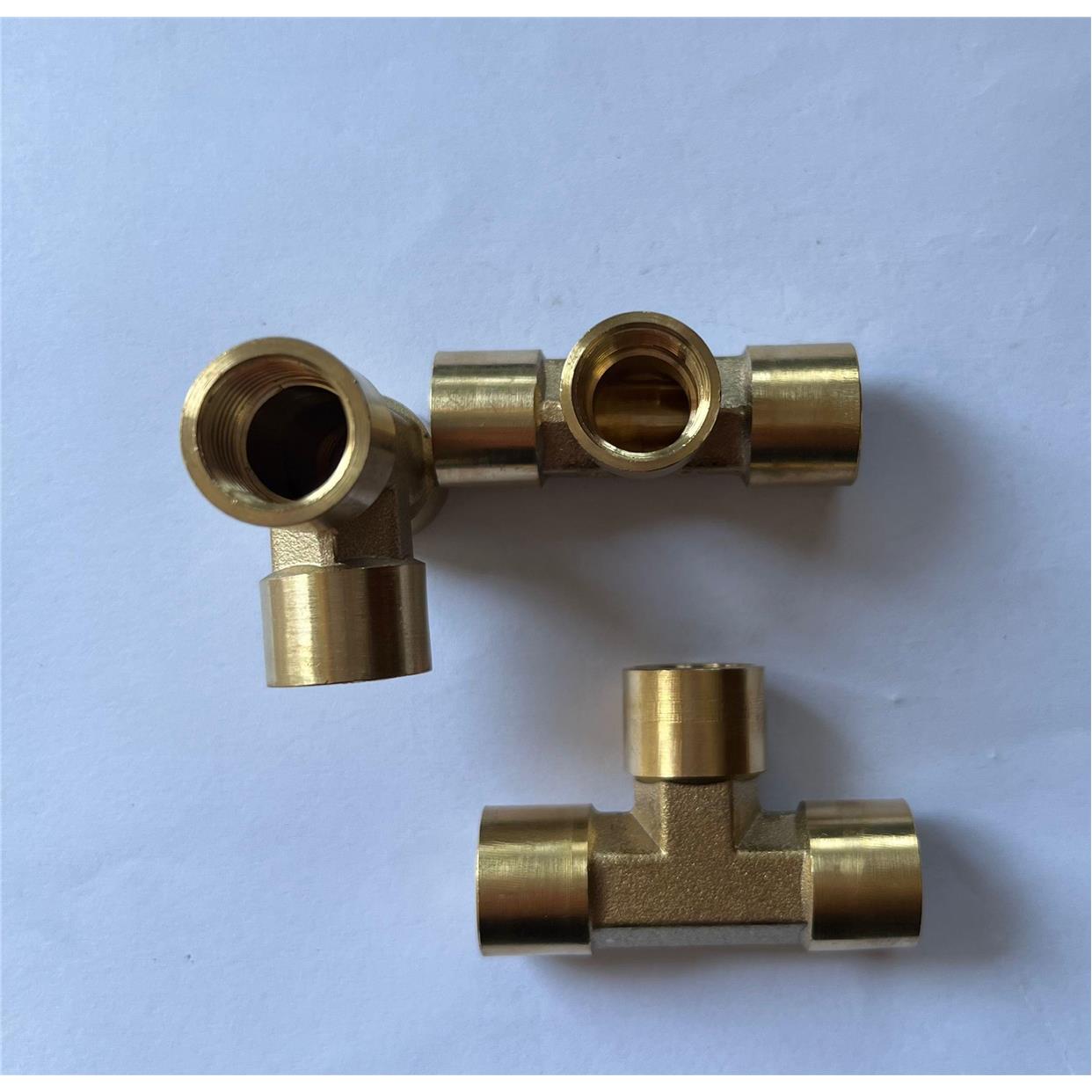 内螺纹G1/4 三通接头 二分内丝三通 铜接头 2分压力表三通接头