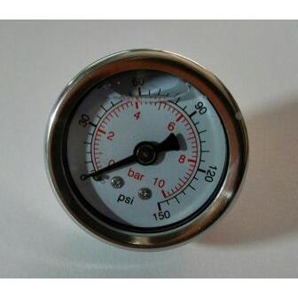 轴向防振压力表 前面直径47mm 背后外壳41mm 压力0-10bar/150psi