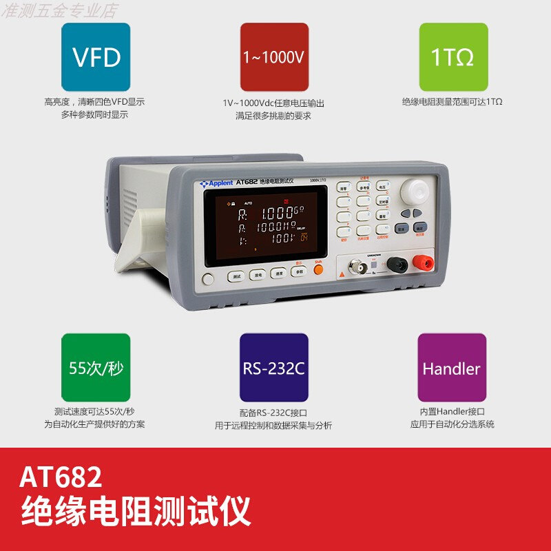 。安柏AT682/AT683/AT688/686绝高压缘电阻测试仪兆欧表AT6820/68