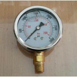 液压表 油压表 61MM 耐震压力表 yN60 0-200bar 3000psi 1/4NPT