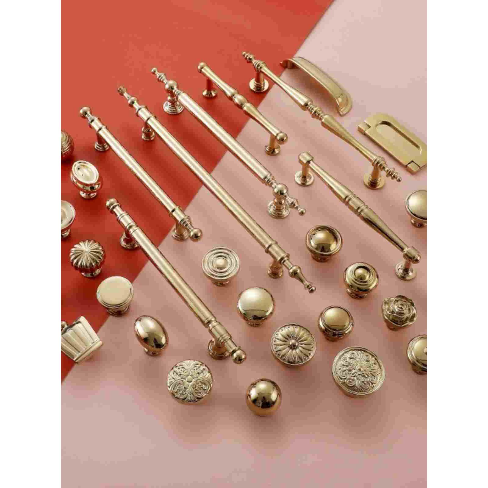 法式柜门拉手衣柜复古奶油风亮金色纯铜黄铜橱柜门把手单孔美式,ZIPPO/瑞士军刀/眼镜,酒具,淘宝优惠券,粉丝福利购,淘宝优惠卷