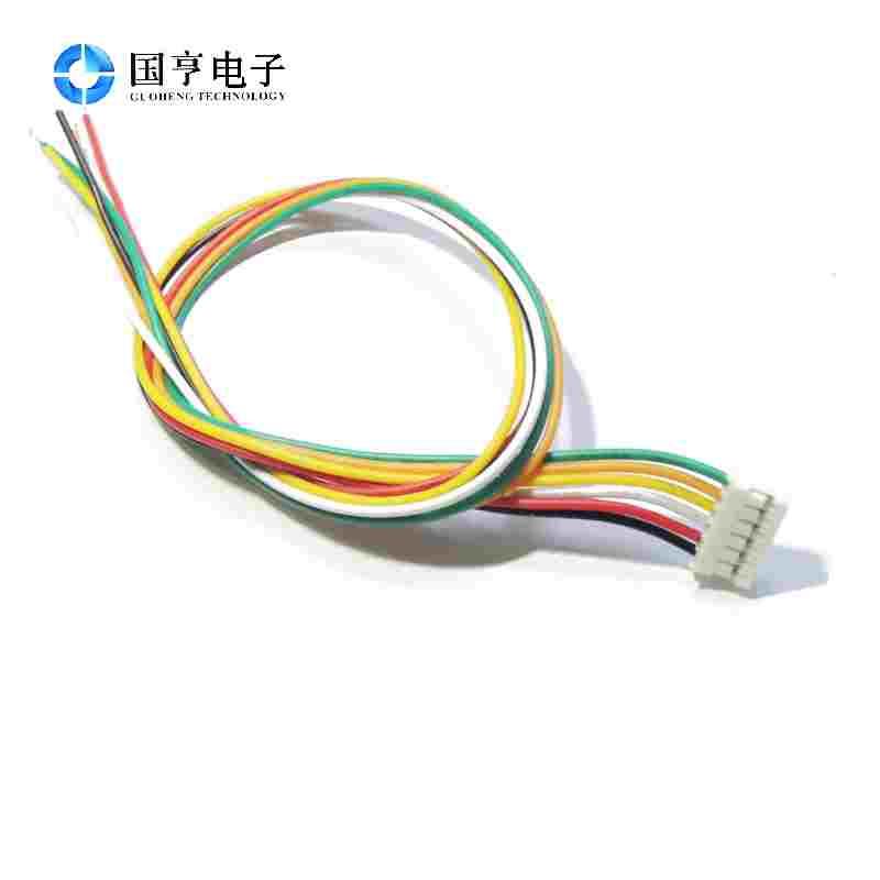 PH电子线 带单胶插头另一头镀锡 26# PH2.0-6P 间距2.0MM 长20CM