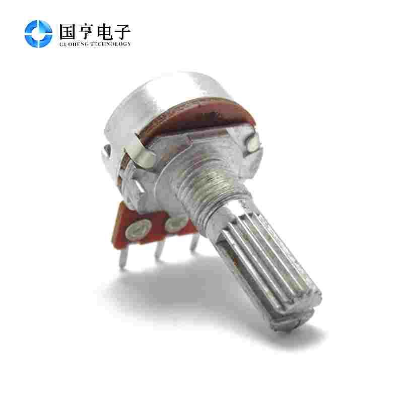 电位器 单联可调 单连电位器 B500K 柄长20MM 配螺母 垫片