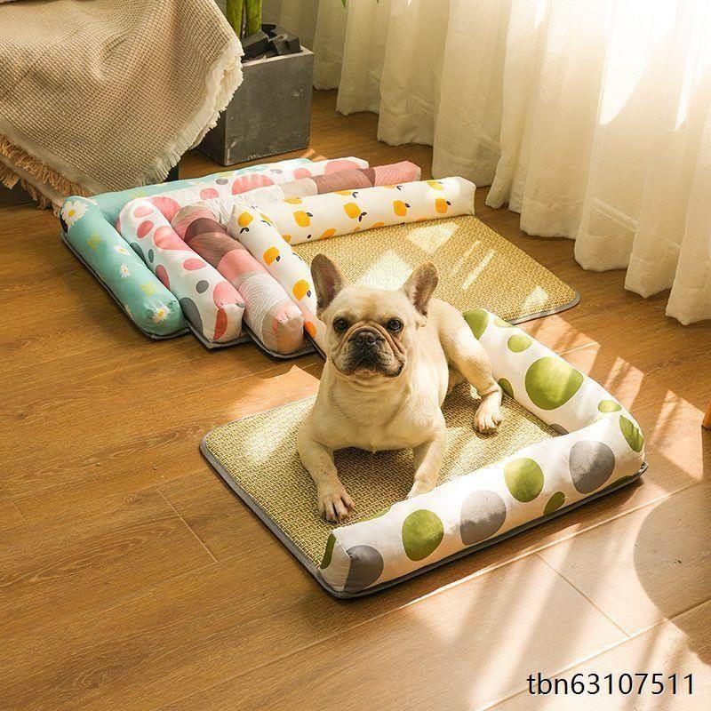 猫窝夏季凉窝猫凉席藤编垫凉狗狗窝中小型犬宠物床冰窝猫咪空调窝