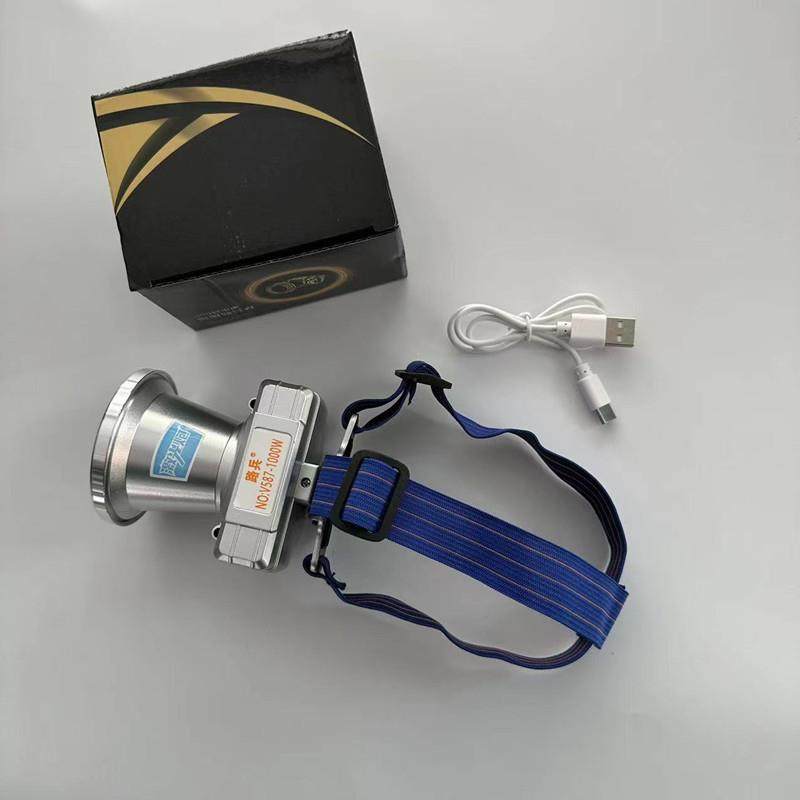 强光头灯户外超亮远射头戴式手电筒夜钓灯可充电大功率激光炮头灯