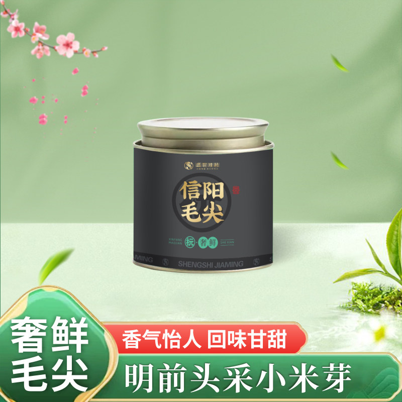 珍品信阳毛尖嫩芽明前头采春茶图片
