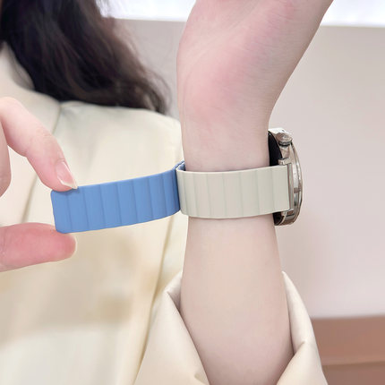 适用华为gt5表带手表gt4新款watch5手表带watch4男gt5pro腕表男士gt3运动女士41女款4磁吸watch5高级硅胶夏天