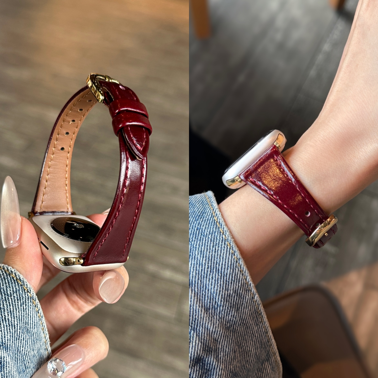 适用苹果iwatchs11手表表带真皮