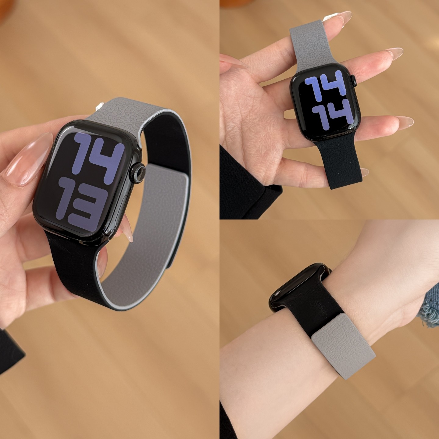 适用applewatch表带iwatch11苹果S11手表S10拼色硅胶SE3新款S9磁吸运动watchs8运动7女款ultra32男生官方腕带