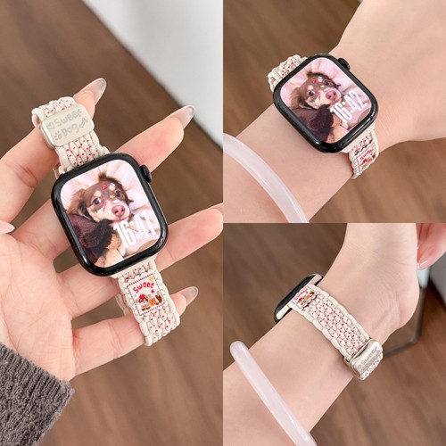 甜蜜小熊适用苹果S11手表表带