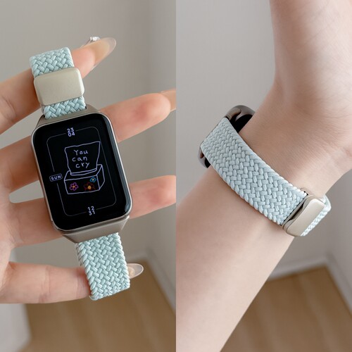 适用小米手环9pro表带8pro红米watch5手表腕带新款编织磁吸redmiwatch6替换带女生智能运动男九八代透气尼龙