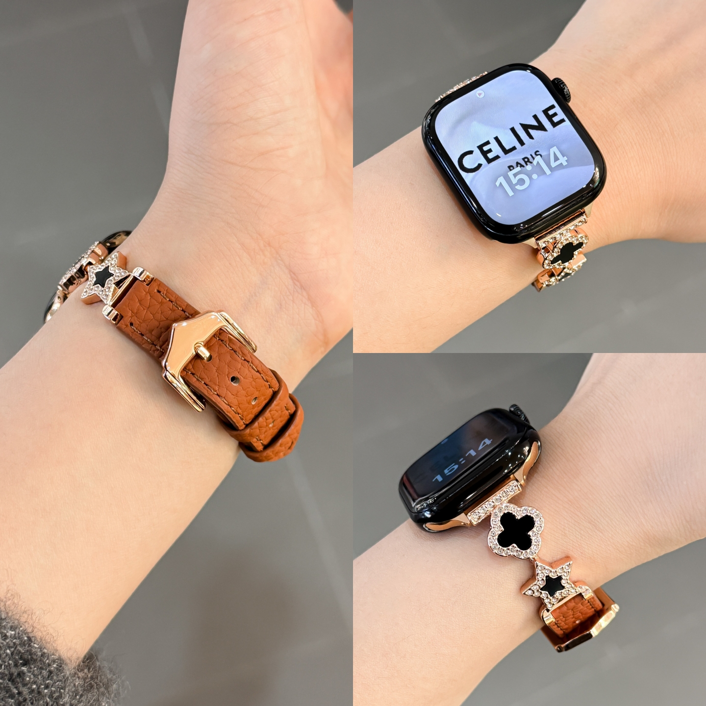 适用iwatch11表带四叶草星星