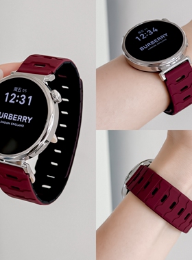 适用华为gt5表带华为gt6手表带gt6pro新款watch5磁吸硅胶gt5腕带gt4智能gt3高级感运动透气男士watch4女红色