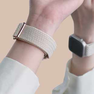 适用苹果s11手表iwatch11表带applewatch10苹果watch手表s8编织s10表带ultra新款87代se运动s9透气男女生表带