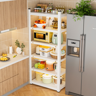 厨房置物架多层收纳架家用小货架微波炉储物架转角橱柜碳钢餐边柜