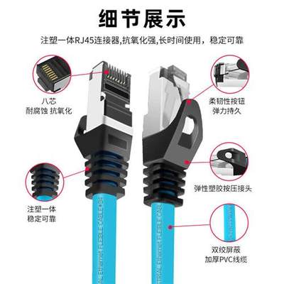 工业网线EtherCAT伺服Profinet高柔拖链屏蔽成品超五六类千兆RJ45