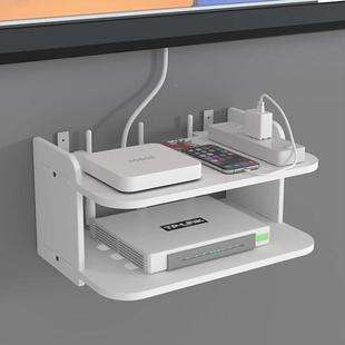 座机电话挂壁支架路由器散热器放路由器置物架免打孔托架极窄架子