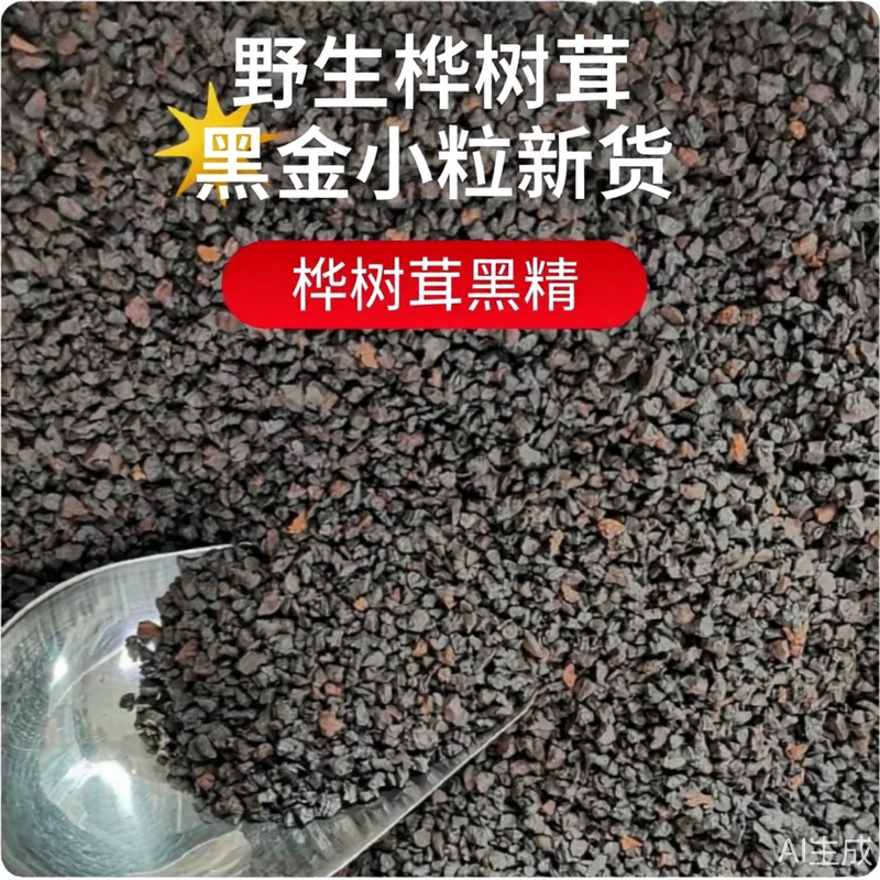 野生桦树茸黑金小粒不染色无添加黑精大颗粒滋补营养品天然胰岛素