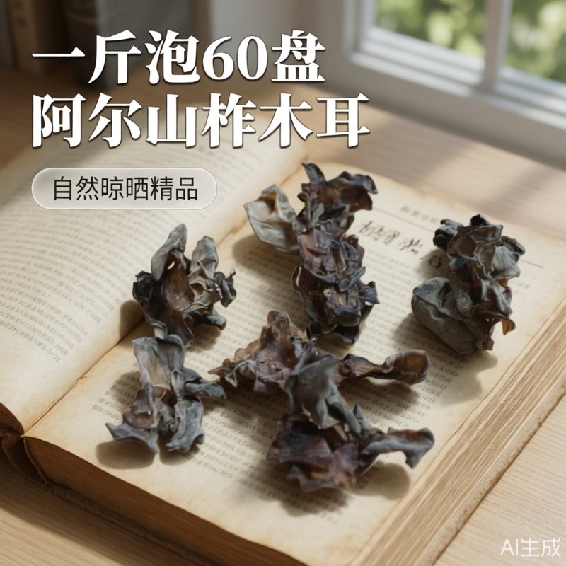 东北野生山木耳干货阿尔山特产柞木天然无根软糯内蒙古自然晾晒新