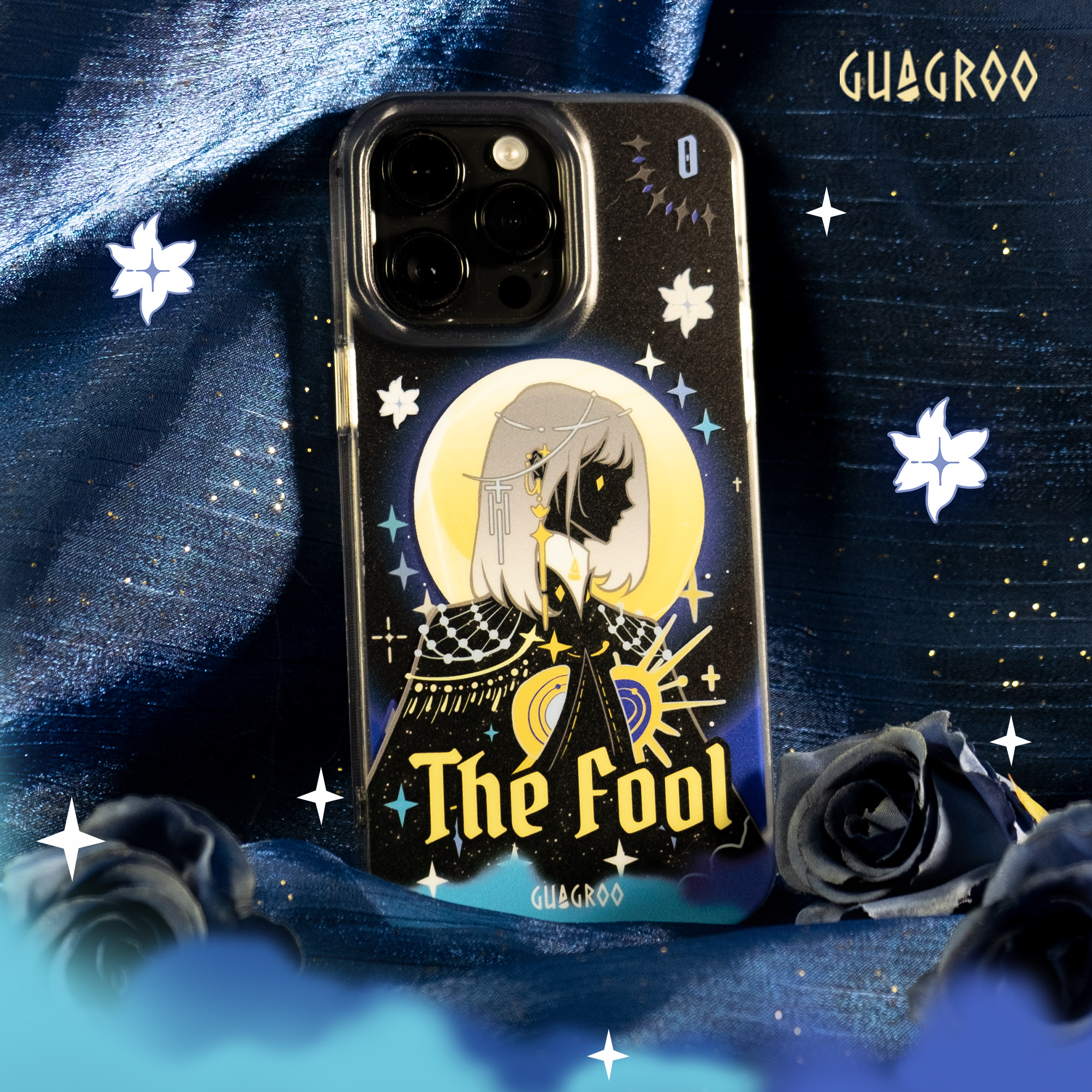 Guagroo The Fool原创磁吸手机壳小众设计适用iphone15磨砂14ProMax暗黑苹果13保护套新神秘magsafe高级感