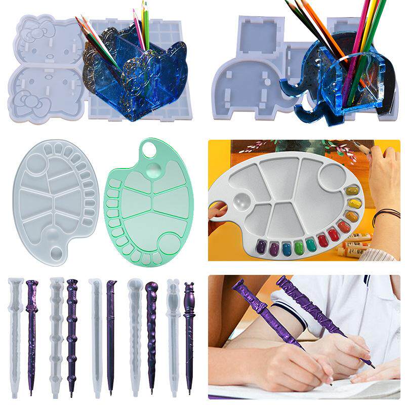 34款滴胶模具手工制作学生笔架