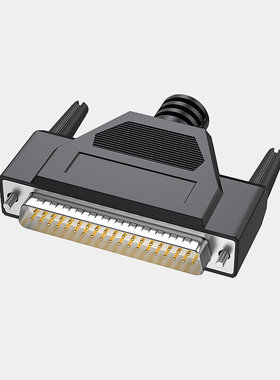 d-sub 37针公头母 DB37镀金插头 DP37连接器 接插件 打胶成型外壳