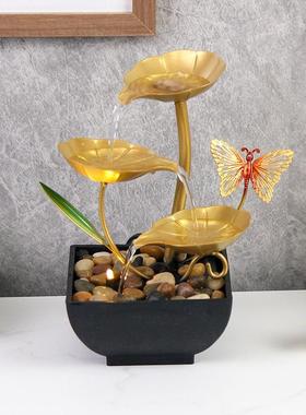 homedecor招财流水摆件桌面喷泉工艺品办公室前台客厅风水摆件