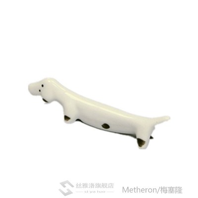 1Pcs Cute Japanese-style Retro Ceramic Dachshund Dog Tablewa