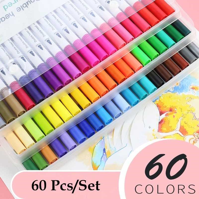 12/24/36/48/72/100PCS Colors Art Marker FineLiner Drawing Pa