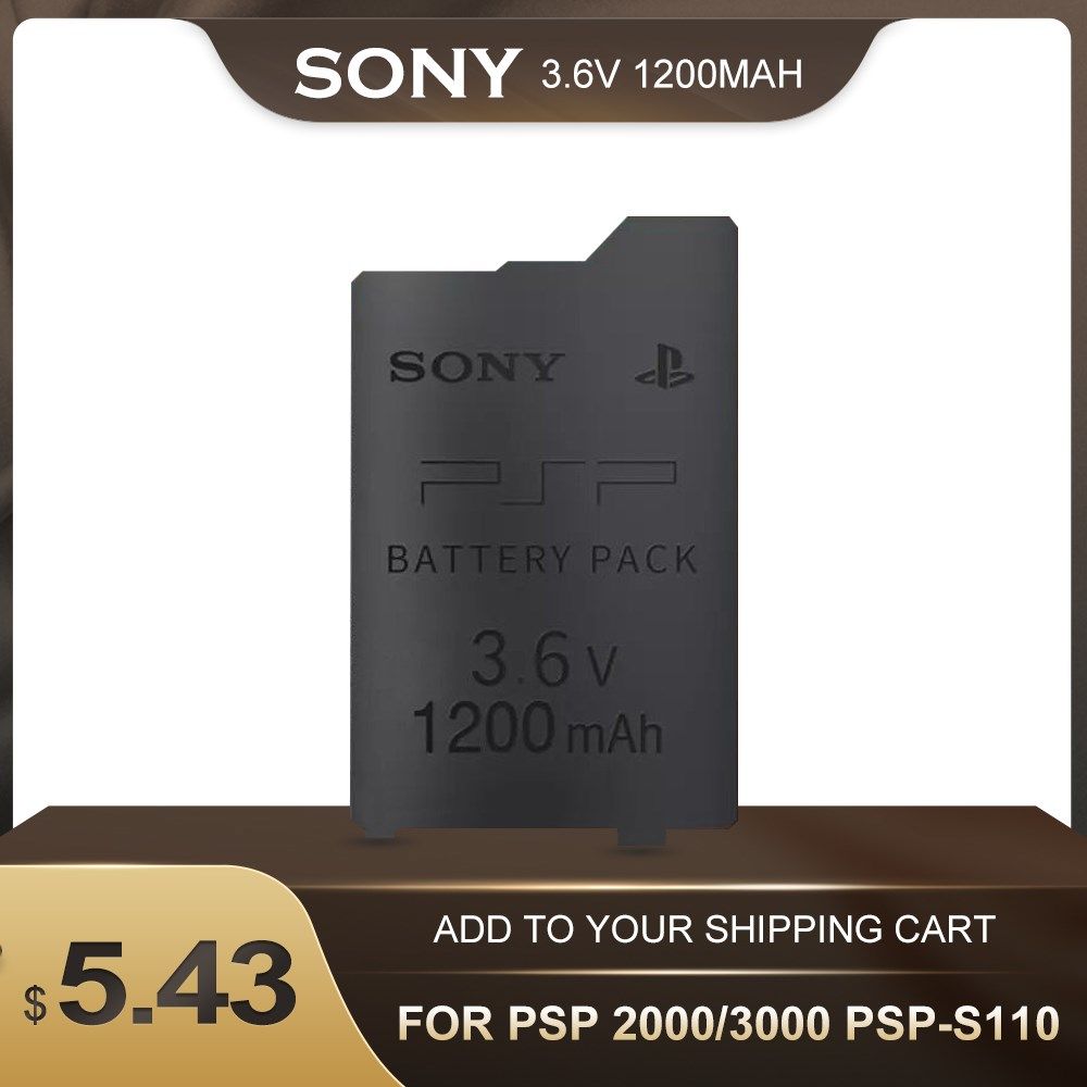 6v sony 1200mah lithium rechargeable battery pack for psp