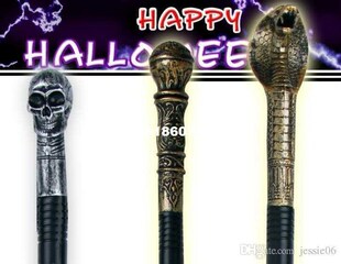 Evil Witch Halloween Fancy Dress Handheld Cane Staff Snake S