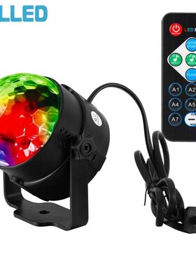 Portable Mini LED Disco Ball Light Remote Control RGB Party