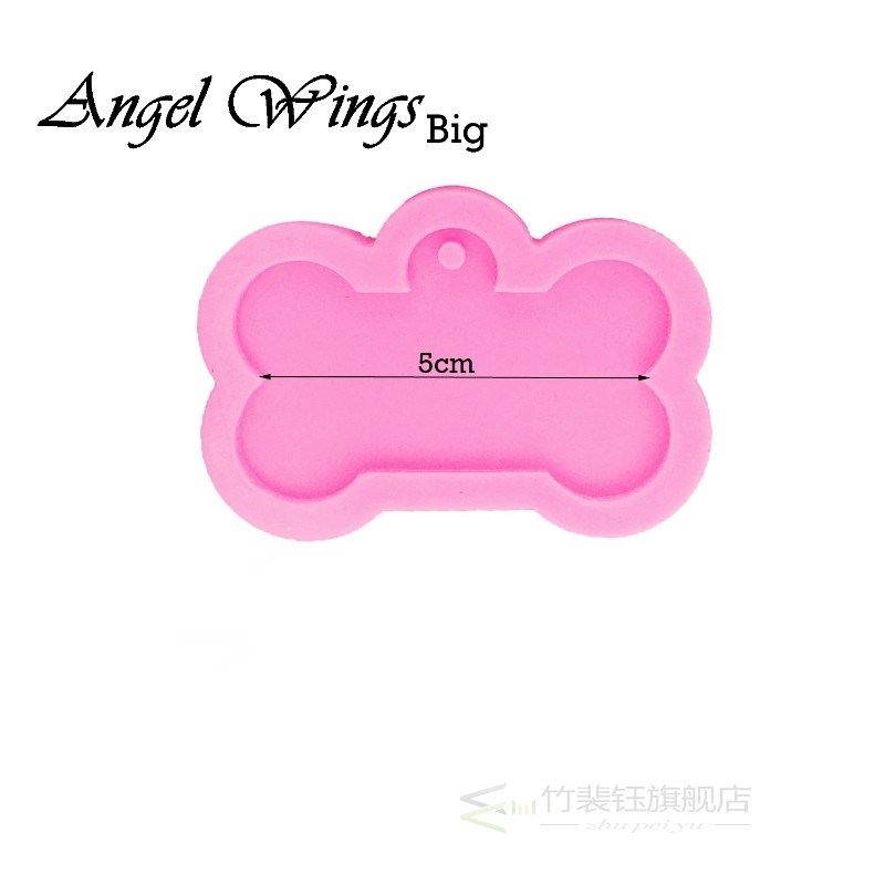 Shiny Dog bone silicone keychain Mold epoxy resin mould dog