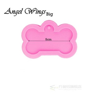 Shiny Dog bone silicone keychain Mold epoxy resin mould dog