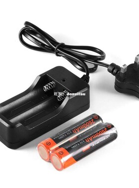 2pcs 18650 Lithium Rechareable Battery + Portable 18650 Bat