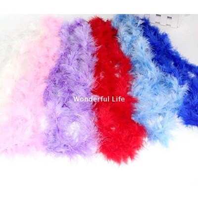 2m White Fluffy Feather Boa Strip Fancy Dress Party Weddin