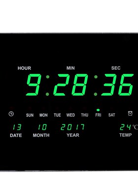 Large Digital Wall Clock Modern Design for Living Room Lumin