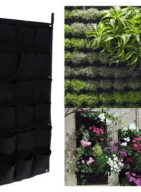 -18 Pockets Vertical Garden Flower Pots Hanging Plant Pots