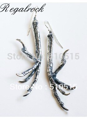 Regalrock Gothic Raven Claw Talon Earring Punk Crow Bird Sk