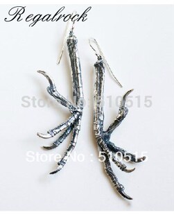 Regalrock Gothic Raven Claw Talon Earring Punk Crow Bird Sk