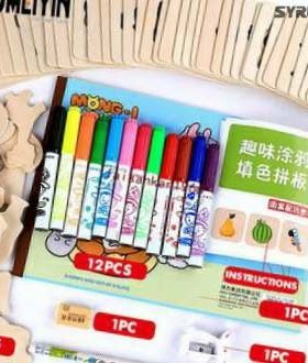 ildren 's drawing sets baby learning to draw brush tools g-