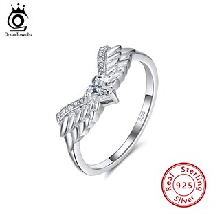 ORSA JEWELS 925 Sterling Silver Rings Vintage Angle Wing De