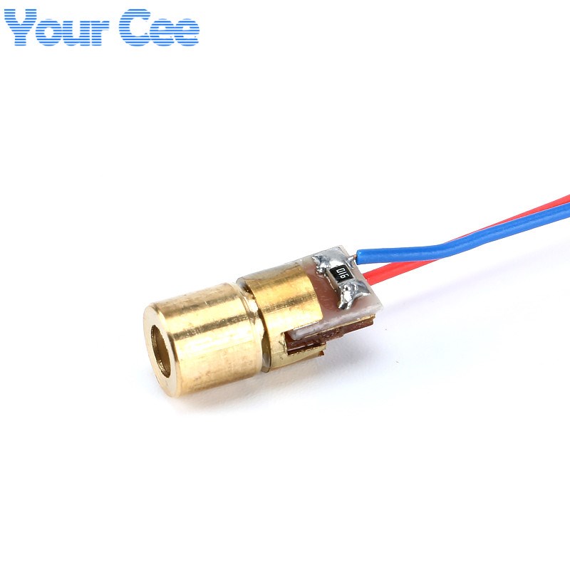 10pcs 650nm 6mm DC 5V 5mW  Laser Dot Diode Module Red Copper