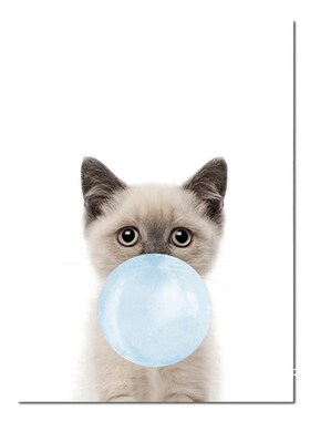 Lovely Vivid Baby Animals Nordic Modern Style Posters Canvas