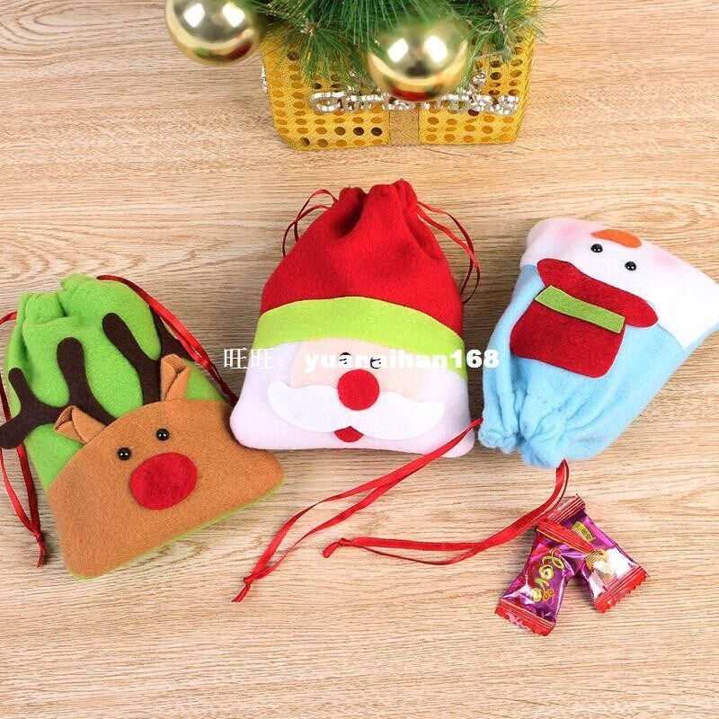 christmas santas snowman deer candy gift bag high quality ho