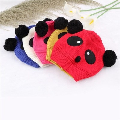 New Cute Colorful Baby Girl Boy Kids Panda Animal Hat Knit W
